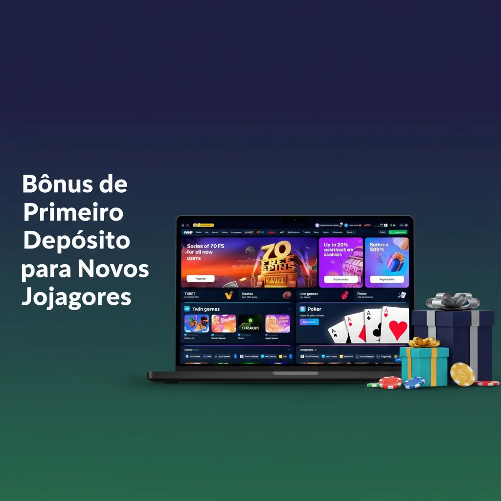 Bônus de primeiro depósito para novos jogadores: 500% até R$5.000, min R$10, cassino e esportes, rollover 35x/5x em 30 dias.