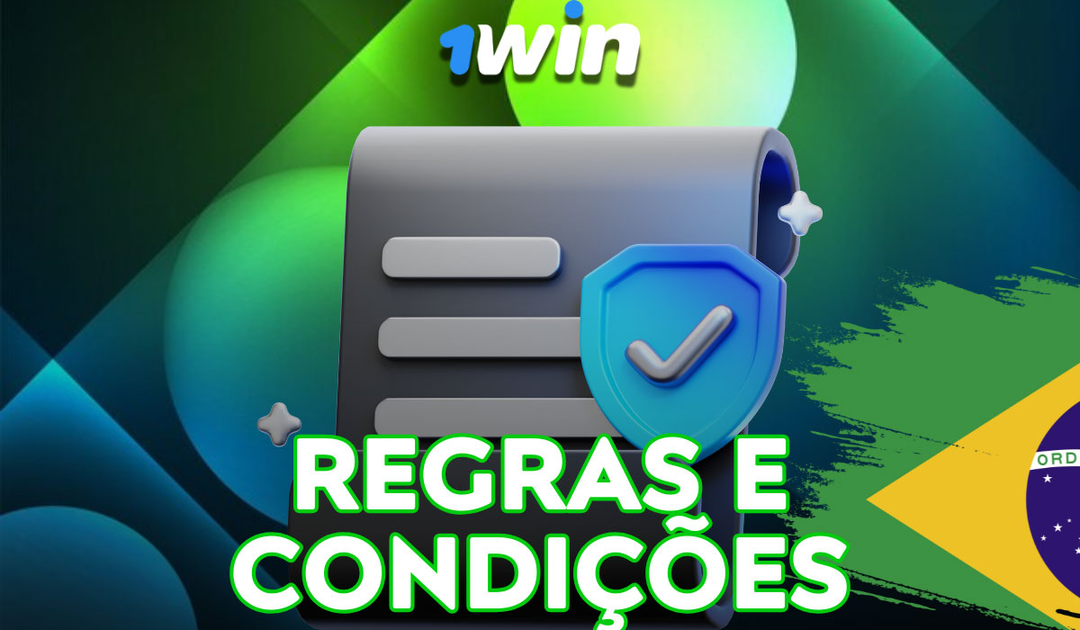 Banner 'Regras e Condições' com checklist: 18+, uma conta, bônus com rollover, verificação para saques, limites por abuso.