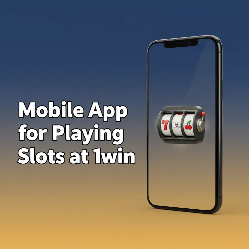 Smartphone com app 1win: lobby de slots em modo vertical, barra inferior para provedores, busca e promoções.