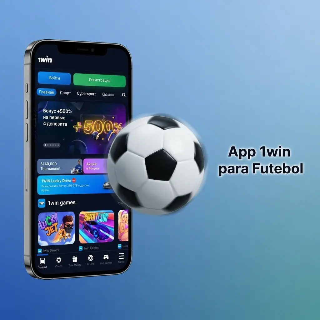 App 1win para futebol no celular com apostas ao vivo, odds e transmissões para Android e iOS